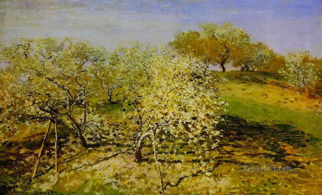 Springtime aka Apple Trees in Bloom Claude Monet Oil Paintings